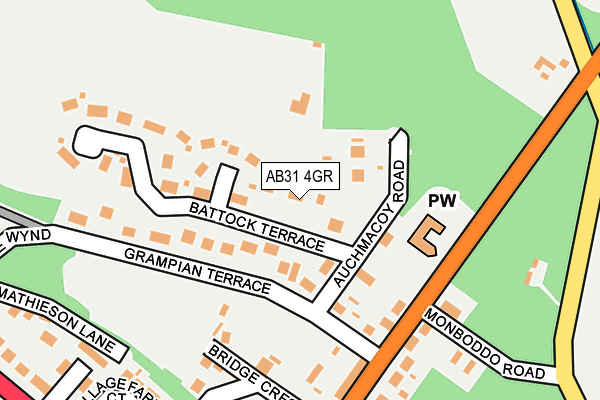 AB31 4GR map - OS OpenMap – Local (Ordnance Survey)