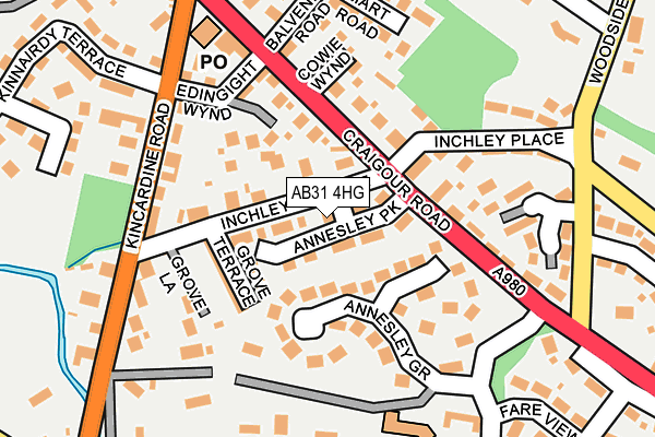 AB31 4HG map - OS OpenMap – Local (Ordnance Survey)