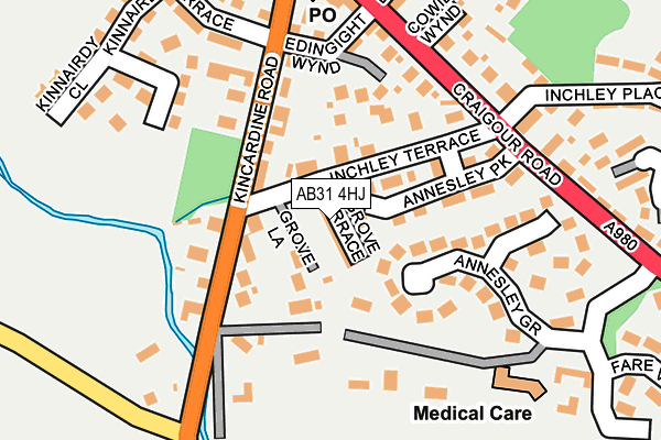 AB31 4HJ map - OS OpenMap – Local (Ordnance Survey)