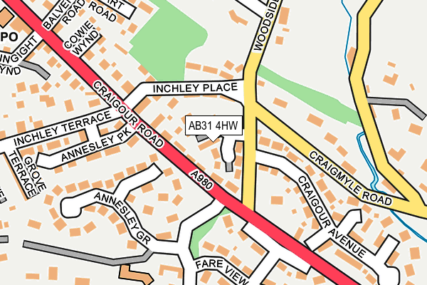 AB31 4HW map - OS OpenMap – Local (Ordnance Survey)