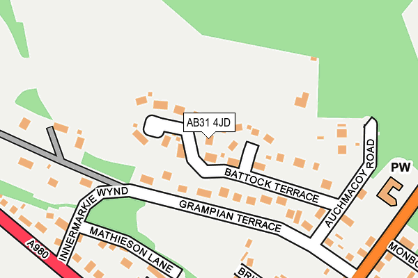 AB31 4JD map - OS OpenMap – Local (Ordnance Survey)