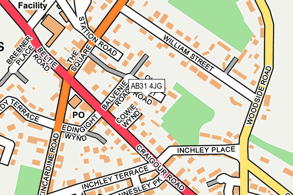 AB31 4JG map - OS OpenMap – Local (Ordnance Survey)