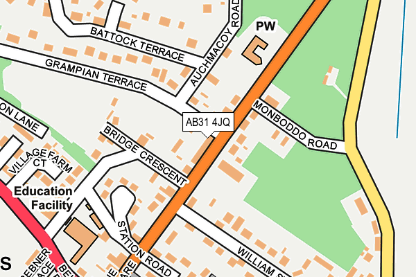 AB31 4JQ map - OS OpenMap – Local (Ordnance Survey)