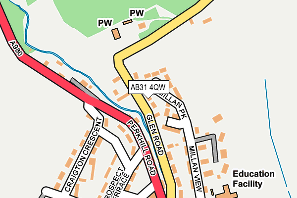 AB31 4QW map - OS OpenMap – Local (Ordnance Survey)