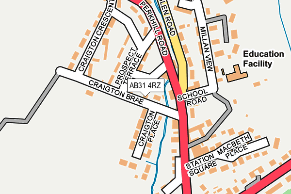 AB31 4RZ map - OS OpenMap – Local (Ordnance Survey)
