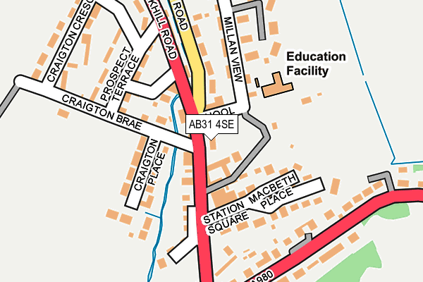 AB31 4SE map - OS OpenMap – Local (Ordnance Survey)