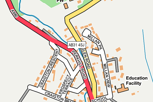 AB31 4SJ map - OS OpenMap – Local (Ordnance Survey)
