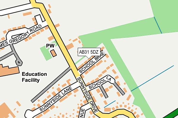 AB31 5DZ map - OS OpenMap – Local (Ordnance Survey)