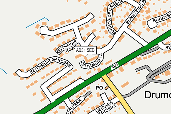 AB31 5ED map - OS OpenMap – Local (Ordnance Survey)
