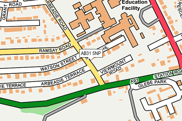AB31 5NP map - OS OpenMap – Local (Ordnance Survey)