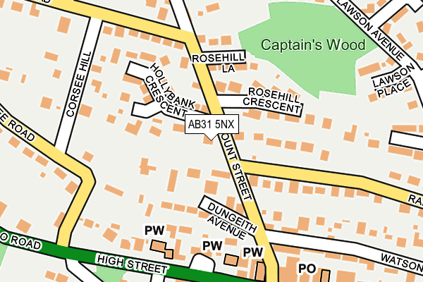 AB31 5NX map - OS OpenMap – Local (Ordnance Survey)