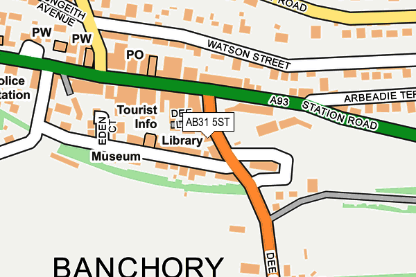 AB31 5ST map - OS OpenMap – Local (Ordnance Survey)