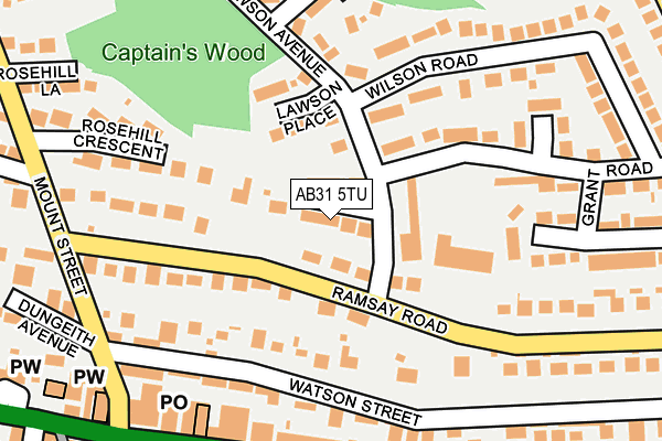 AB31 5TU map - OS OpenMap – Local (Ordnance Survey)