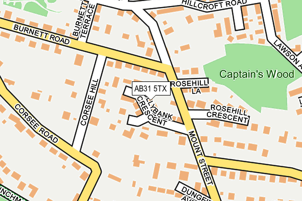 AB31 5TX map - OS OpenMap – Local (Ordnance Survey)