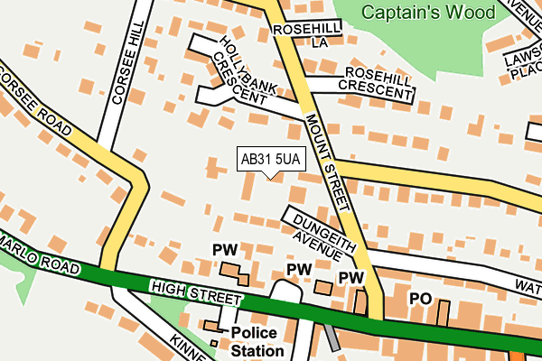 AB31 5UA map - OS OpenMap – Local (Ordnance Survey)