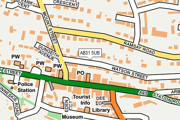 AB31 5UB map - OS OpenMap – Local (Ordnance Survey)