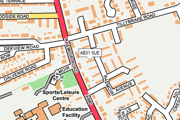 AB31 5UE map - OS OpenMap – Local (Ordnance Survey)