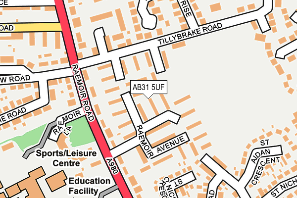 AB31 5UF map - OS OpenMap – Local (Ordnance Survey)