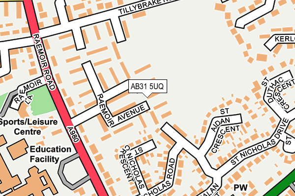 AB31 5UQ map - OS OpenMap – Local (Ordnance Survey)