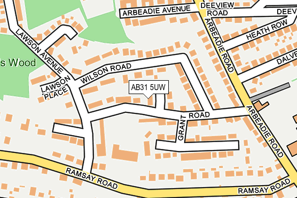 AB31 5UW map - OS OpenMap – Local (Ordnance Survey)