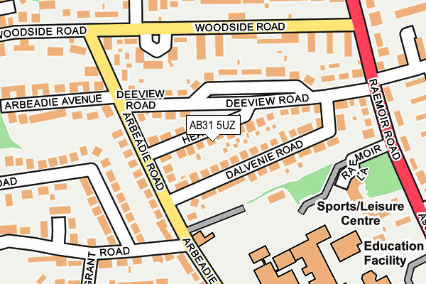 AB31 5UZ map - OS OpenMap – Local (Ordnance Survey)