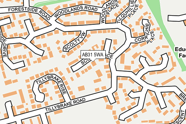 AB31 5WA map - OS OpenMap – Local (Ordnance Survey)