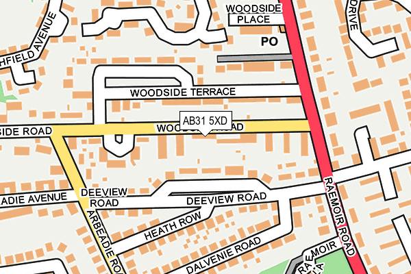 AB31 5XD map - OS OpenMap – Local (Ordnance Survey)