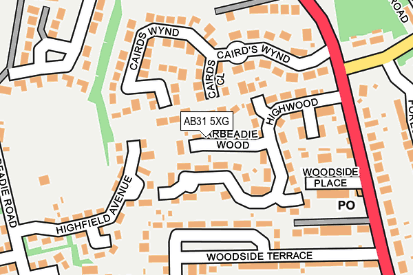 AB31 5XG map - OS OpenMap – Local (Ordnance Survey)