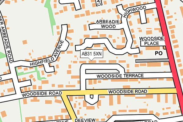 AB31 5XN map - OS OpenMap – Local (Ordnance Survey)