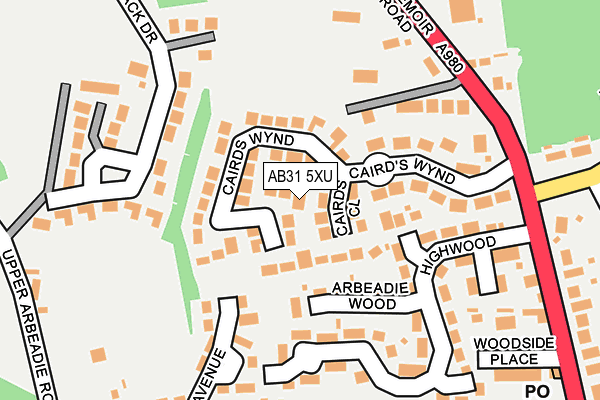 AB31 5XU map - OS OpenMap – Local (Ordnance Survey)