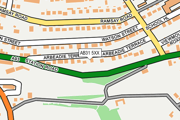 AB31 5XX map - OS OpenMap – Local (Ordnance Survey)