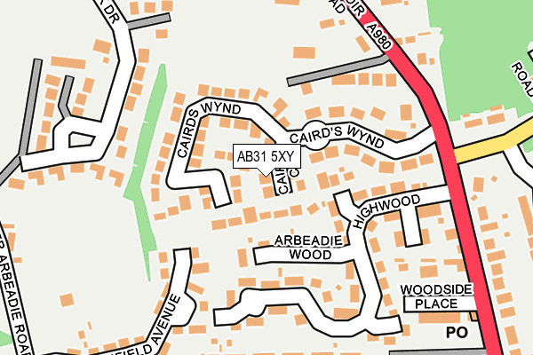 AB31 5XY map - OS OpenMap – Local (Ordnance Survey)