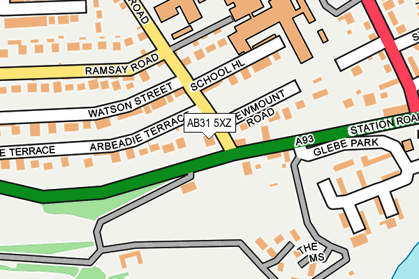 AB31 5XZ map - OS OpenMap – Local (Ordnance Survey)