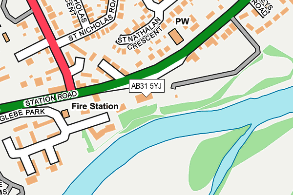 AB31 5YJ map - OS OpenMap – Local (Ordnance Survey)