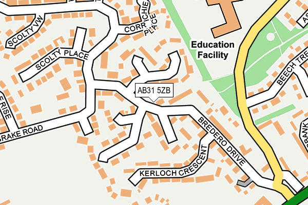 AB31 5ZB map - OS OpenMap – Local (Ordnance Survey)
