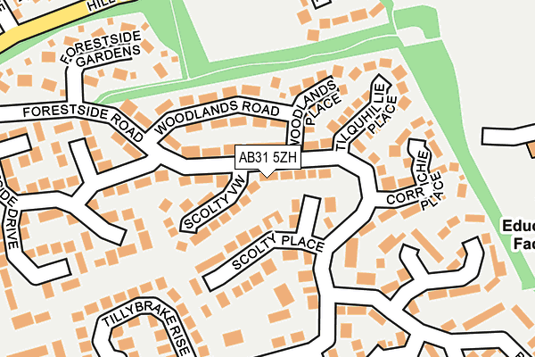 AB31 5ZH map - OS OpenMap – Local (Ordnance Survey)