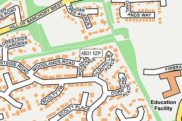 AB31 5ZP map - OS OpenMap – Local (Ordnance Survey)