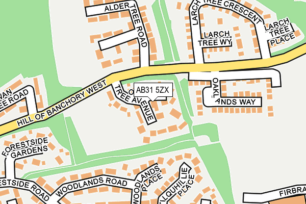 AB31 5ZX map - OS OpenMap – Local (Ordnance Survey)