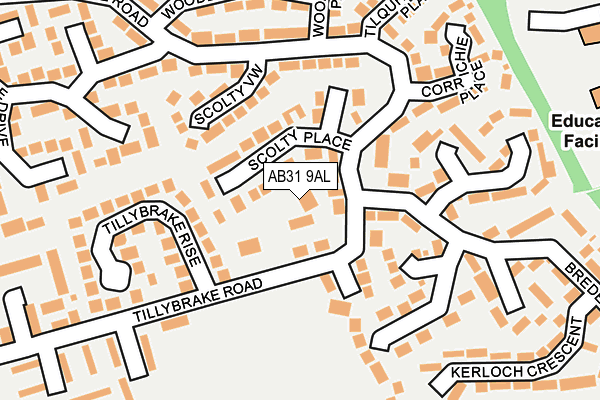 AB31 9AL map - OS OpenMap – Local (Ordnance Survey)