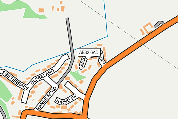 AB32 6AD map - OS OpenMap – Local (Ordnance Survey)