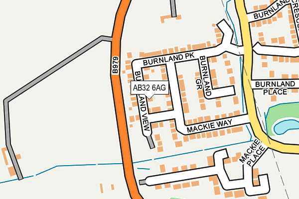 AB32 6AG map - OS OpenMap – Local (Ordnance Survey)