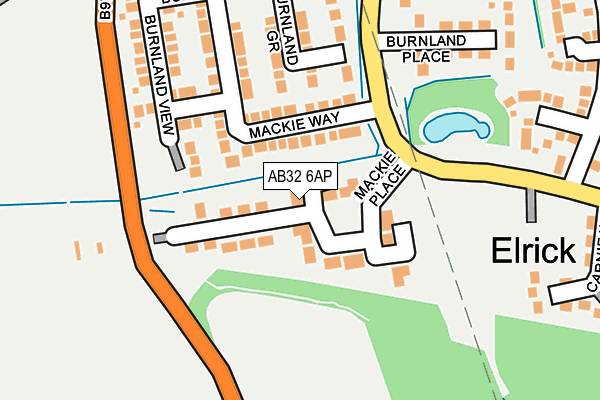 AB32 6AP map - OS OpenMap – Local (Ordnance Survey)