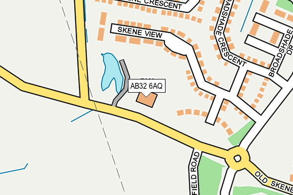 AB32 6AQ map - OS OpenMap – Local (Ordnance Survey)