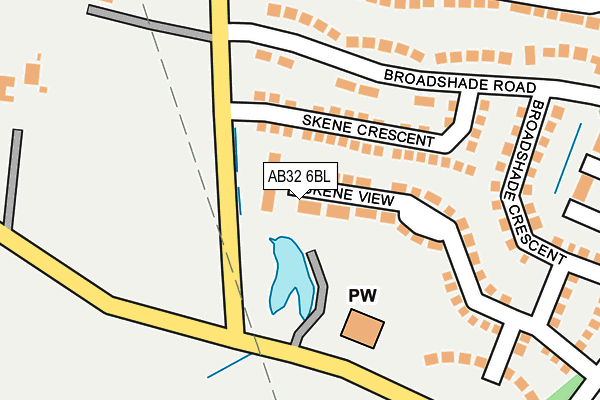 AB32 6BL map - OS OpenMap – Local (Ordnance Survey)