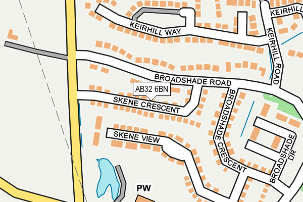 AB32 6BN map - OS OpenMap – Local (Ordnance Survey)