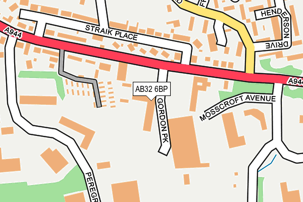 AB32 6BP map - OS OpenMap – Local (Ordnance Survey)