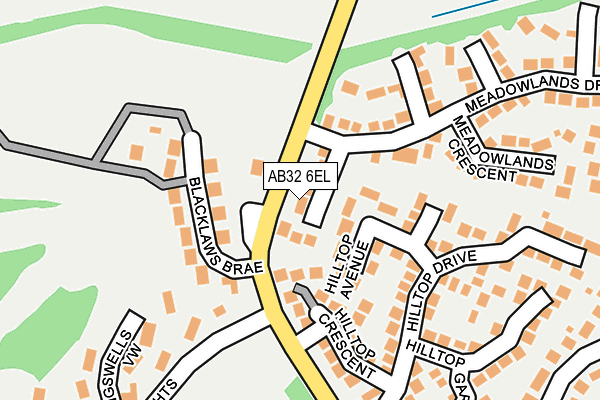 AB32 6EL map - OS OpenMap – Local (Ordnance Survey)