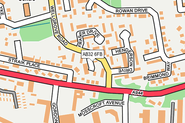 AB32 6FB map - OS OpenMap – Local (Ordnance Survey)