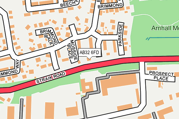 AB32 6FD map - OS OpenMap – Local (Ordnance Survey)