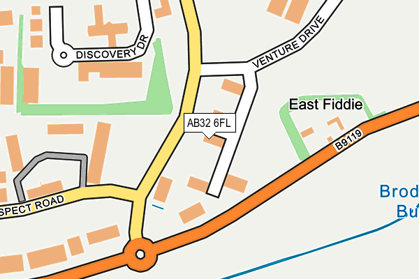 AB32 6FL map - OS OpenMap – Local (Ordnance Survey)